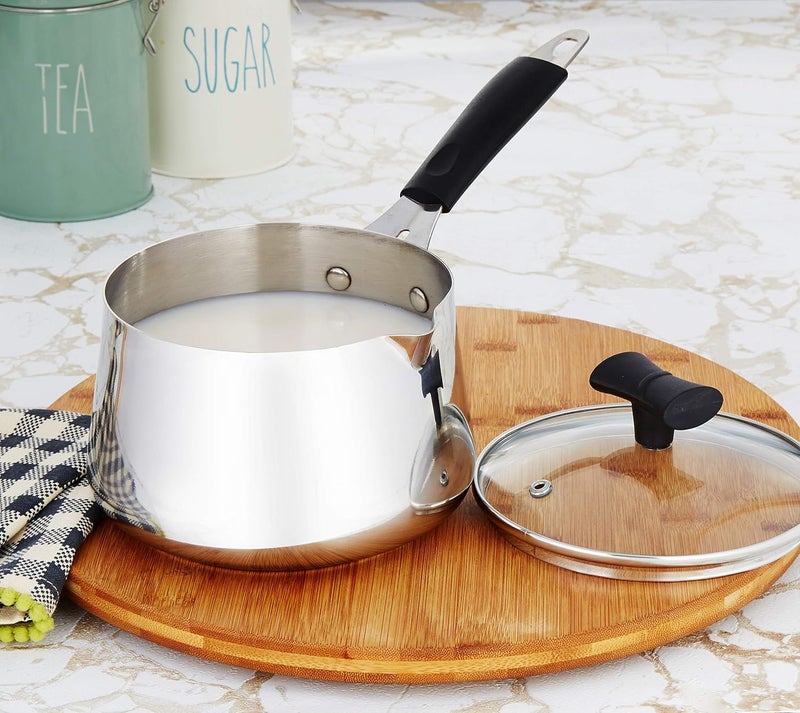 Brand - Solimo Solimo Stainless Steel T Pan with Glass Lid Induction Base 15 Litre - Image 3