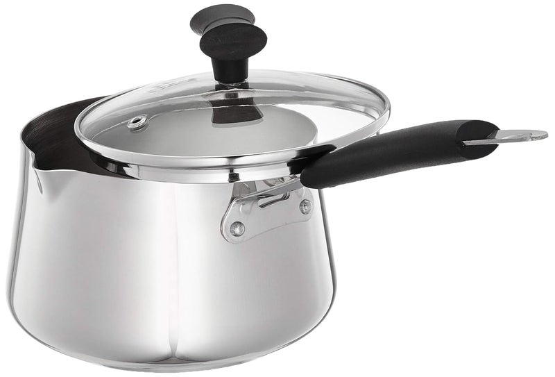 Brand - Solimo Solimo Stainless Steel T Pan with Glass Lid Induction Base 15 Litre - Image 2