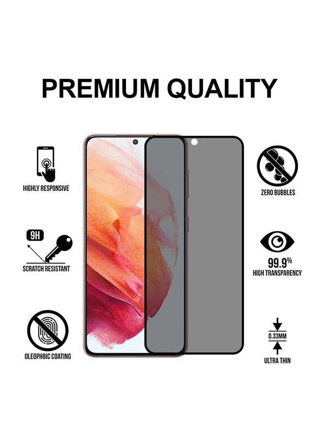 ثيودور لاصقة حماية للشاشة للحفاظ على الخصوصية مضادة للتجسس من الزجاج المقوى لهاتف سامسونج جالاكسي S21 ألترا لون أسود - Image 4