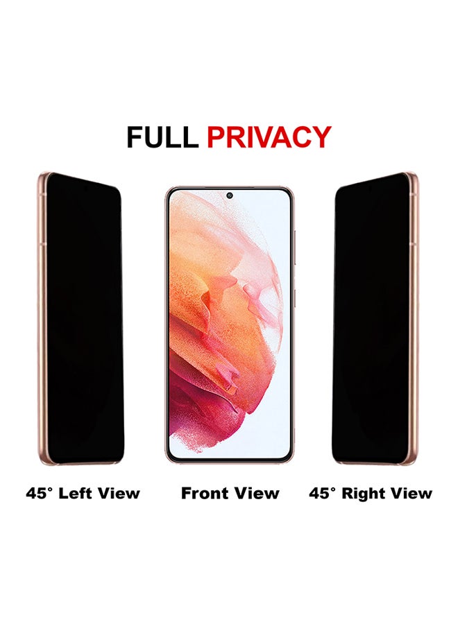 ثيودور لاصقة حماية للشاشة للحفاظ على الخصوصية مضادة للتجسس من الزجاج المقوى لهاتف سامسونج جالاكسي S21 ألترا لون أسود - Image 2