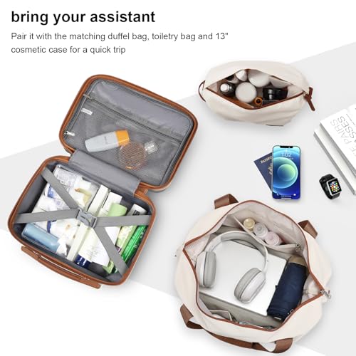 Joyway Carry On Luggage 20 Inch Expandable Suitcase with Spinner Wheel, 4 Piece Hard Shell Luggage Set with TSA Lock(Grey brown) - Image 5