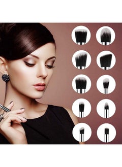 Makeup Brush Set 10Pcs Premium Synthetic Makeup Brushes Soft And Nonshedding Foundation Blending Face Powder Eyeshadow Makeup Combo Brush Kit (Black) - pzsku/Z7BBA062C98E049356662Z/45/_/1690022645/5a08c7df-c744-4167-bd5a-6d3c1ff65ba4