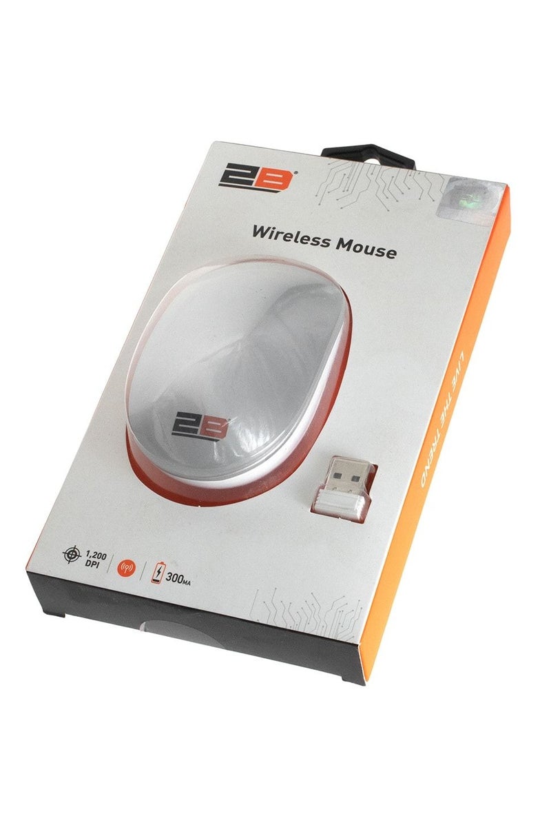 2B 2B (MO307) 2.4G Wireless Mouse With Movable Cover - White*Silver  - Image 4