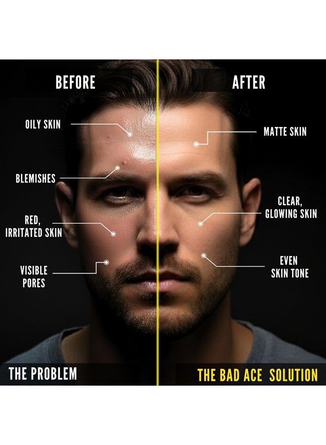 BAD ACE Charcoal Daily Face Wash with Scrubs for Men - Summit Rain (Korean Skin Care) - Image 4