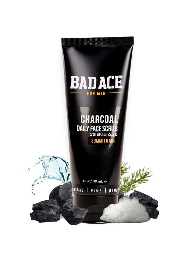 BAD ACE Charcoal Daily Face Wash with Scrubs for Men - Summit Rain (Korean Skin Care) - Image 1