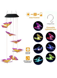 Tuch-much Tuchmuch Decorative Hanging Solar Wind Chimes LED Color Changing Outdoor Indoor Waterproof Wind Mobile Lights for Balcony Garden Decor Great Gift Ideas  - Image 2