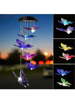 Tuch-much Tuchmuch Decorative Hanging Solar Wind Chimes LED Color Changing Outdoor Indoor Waterproof Wind Mobile Lights for Balcony Garden Decor Great Gift Ideas  - Image 4