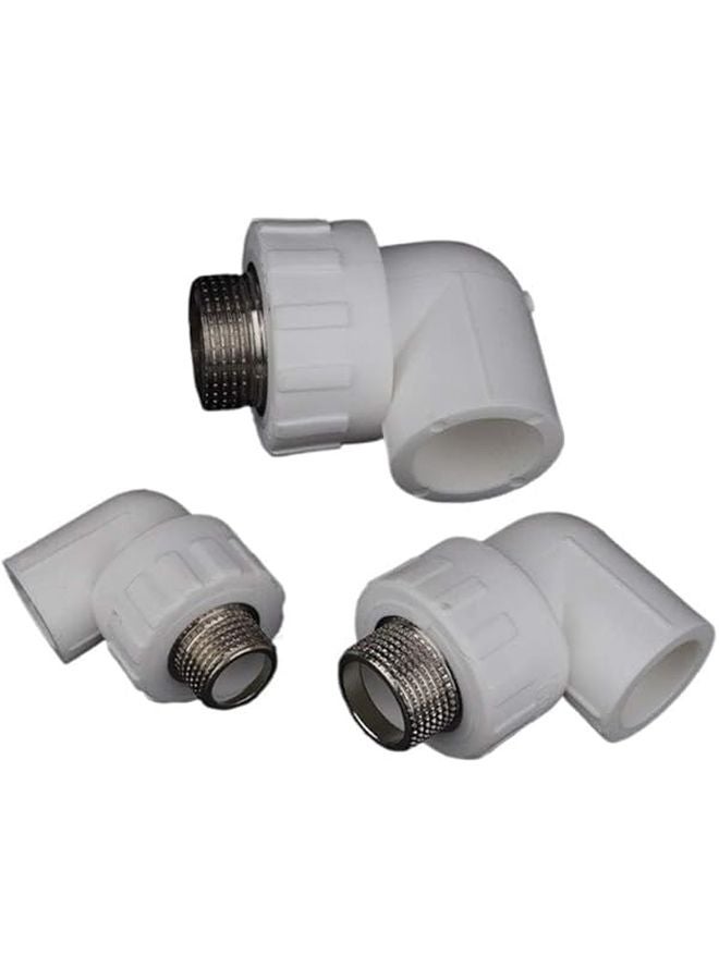 Pvc Pipe Fittings 10pcs Elbow Connector Ppr Water Pipe Adapter White 32mm 1l2 Inch - Image 2