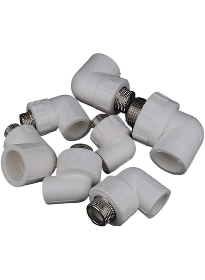Pvc Pipe Fittings 10pcs Elbow Connector Ppr Water Pipe Adapter White 32mm 1l2 Inch - Image 4