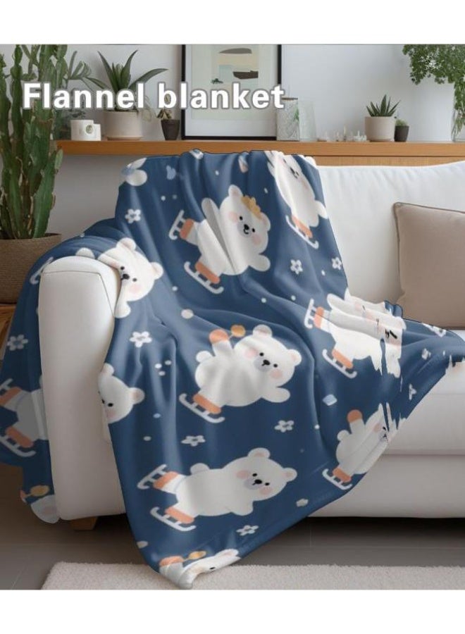 عام بطانية رقيقة من الفانيلا الكرتونية للأطفال والرضع (دافئة ومريحة، ومناسبة للنوم والألعاب) 70 سم * 100 سم - Image 1