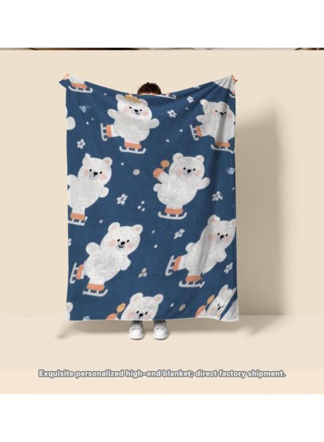 عام بطانية رقيقة من الفانيلا الكرتونية للأطفال والرضع (دافئة ومريحة، ومناسبة للنوم والألعاب) 70 سم * 100 سم - Image 3