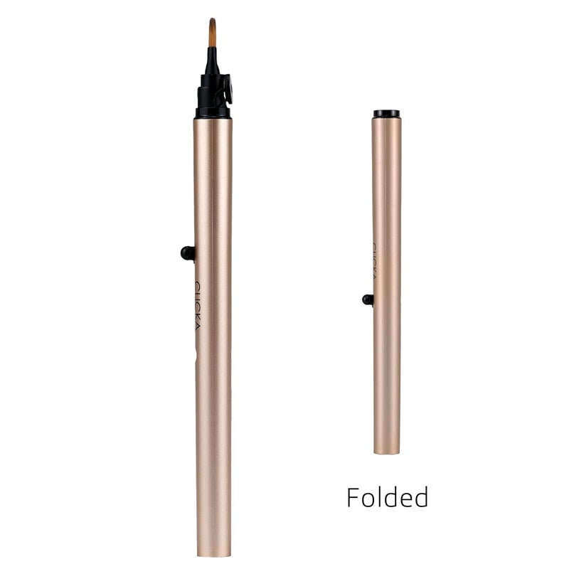 CLICKA Retractable Automatic Lid Professional Lip Brush 1pc (Champagne Gold) - Image 3