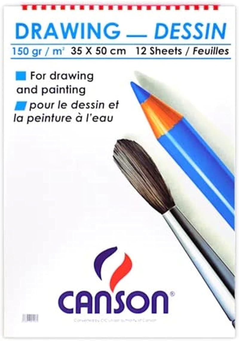 Canson sketchbook 12 sheets 150gsm / 35x50 b3 / white