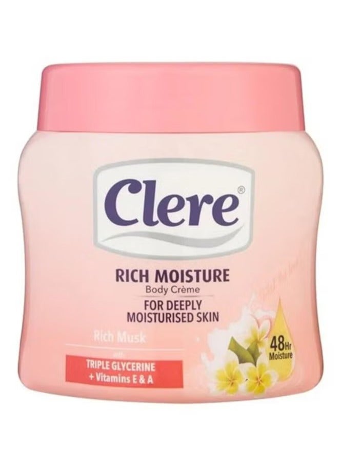 CLERE Body Cream Rich Musk With Vitamins E + A 500 ML