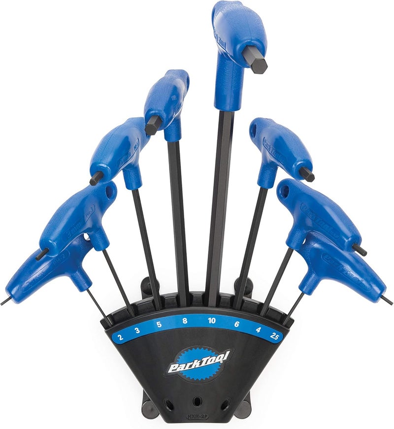 Park Tool PH-1.2 P-Handled Hex Wrench Set with Holder - 8 Piece Set in Blue - Image 1