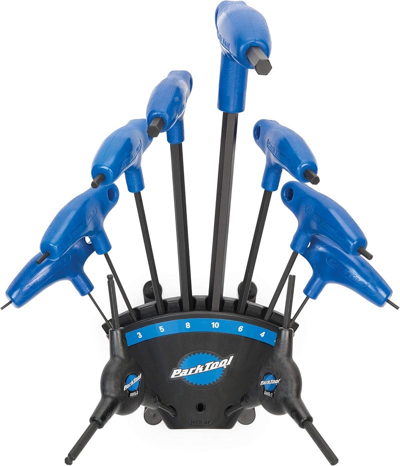 Park Tool PH-1.2 P-Handled Hex Wrench Set with Holder - 8 Piece Set in Blue - Image 2