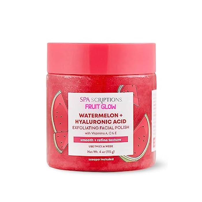 spascriptions Fruit Glow- Watermelon + Hyaluronic Acid Exfoliating Facial Polish With Vitamins A, C & E Infusion 4 Oz - Image 1