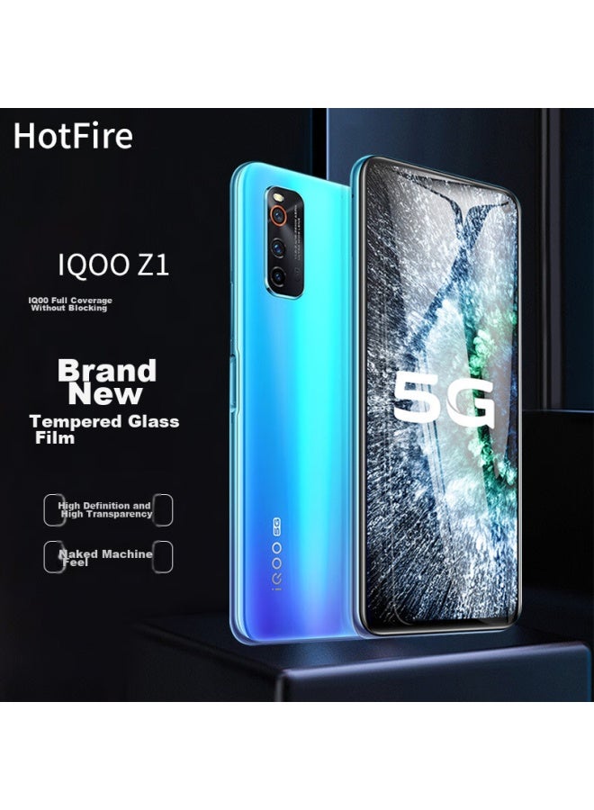 Hotfire حماية شاشة زجاجية مقسّاة من هوتفاير لهاتف فيفو إيكو Z1، متوافقة مع إيكو نيو3/نيو5 إصدار نشط، فيلم حماية إيكو Z1/نيو3/Z1X، تغطية كاملة للشاشة، فيلم زجاجي للهاتف - Image 1
