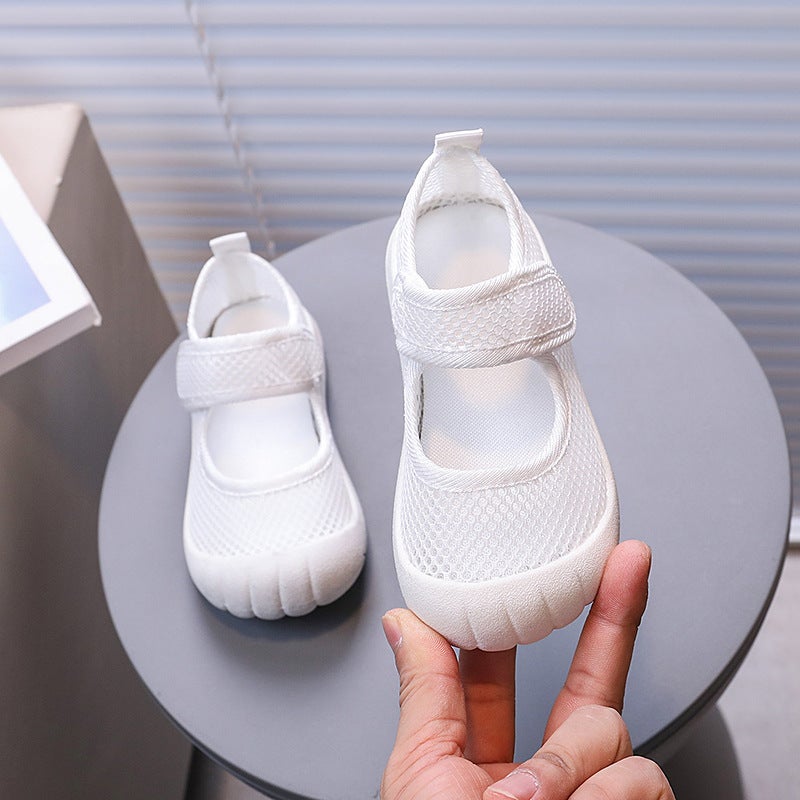 Hollow Breathable Mesh Shoes Boys Baotou Anti-Kick Leakage Mesh Shoes Girls Solid Color Beach Shoes - Image 5