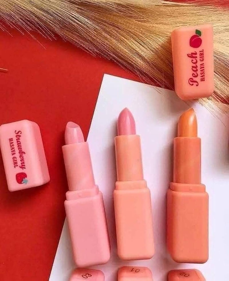Rose Gold Shine Lip Balm, Long Lasting Fruit Formula, Set of 3 - Image 5