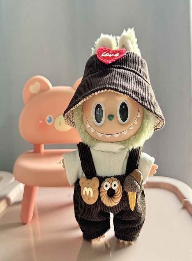 Labubu Doll Clothes Set for 17cm Hanging Plush Figures, Interchangeable Outfits for First and Second Generation Vinyl Collectible Dolls, Durable and Stylish Accessories for Creative Play - Image 3