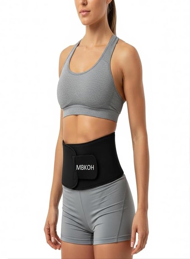MBKOH Waist Belt Made of Neoprene for Women & Men for Tummy Exercise. Black - Image 2