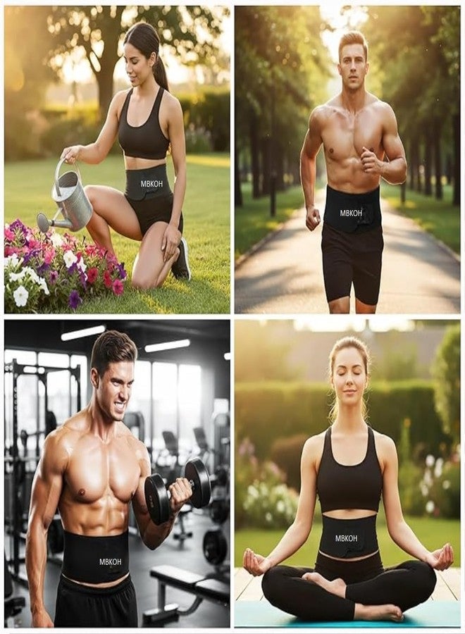 MBKOH Waist Belt Made of Neoprene for Women & Men for Tummy Exercise. Black - Image 3
