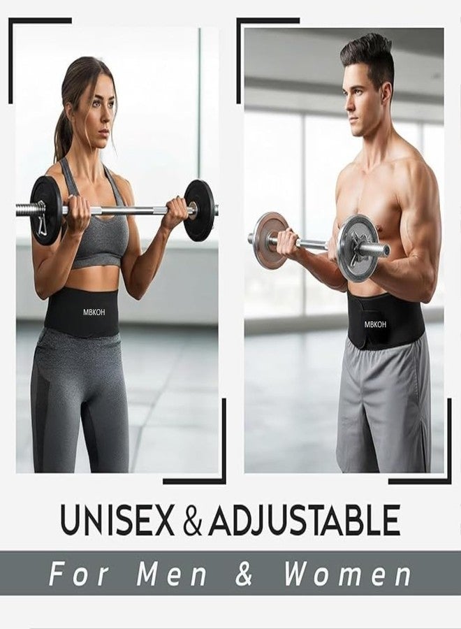 MBKOH Waist Belt Made of Neoprene for Women & Men for Tummy Exercise. Black - Image 5