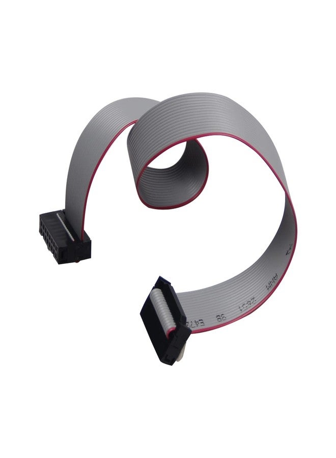 Fielect 2pcs IDC 16 Pin Connector Gray Wire Flat Ribbon Cable Connector Length 30cm 2.54mm Pitch - Image 4