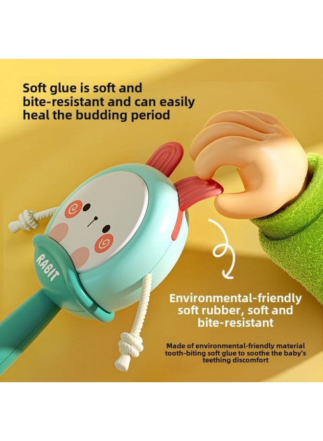 Baby Toys 0 A 1 Year Old Newborn Children 3 To 6 Months Baby Grip Training Can Gnaw Gum Rattle-Color:Kitten Rattle  Grasp Bite Hand Grab Ball - Image 3