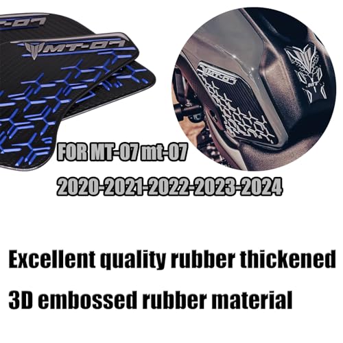 MAORANG for MT-07 MT07 2024 Waterproof Pad Rubber Sticker 3D Embossed Rubber Fuel Tank Pad Fuel Tank Knee Pad Sticker mt-07 2020-2024 Motorcycle Accessories (Gray) - Image 2