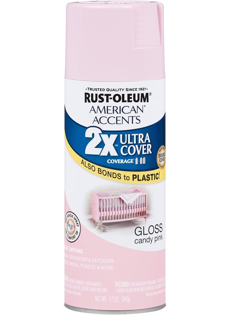 RUST-OLEUM Painter's Touch 2X Ultra Cover Spray Paint 340 G Gloss Candy Pink - Image 1