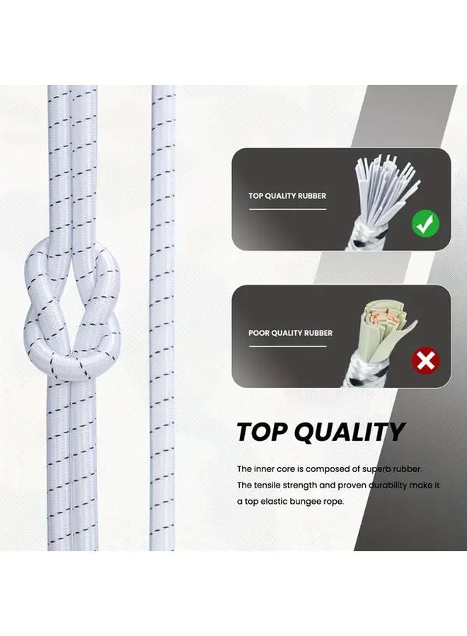 Army Green Heavy Duty 10mm Bungee Cord 393 7 Inch Shock Cord for Outdoor Tent Trailer Cargo Net - Image 3