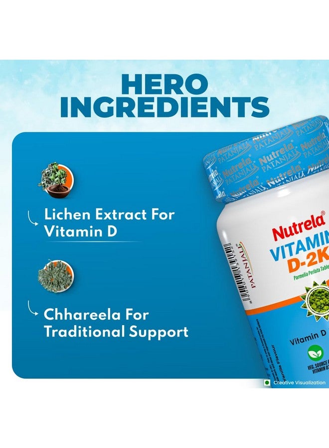 NUTRELA PATANJALI VIT D2K NATURAL TAB- VANILLA, Pack of 60 tabs - Image 5