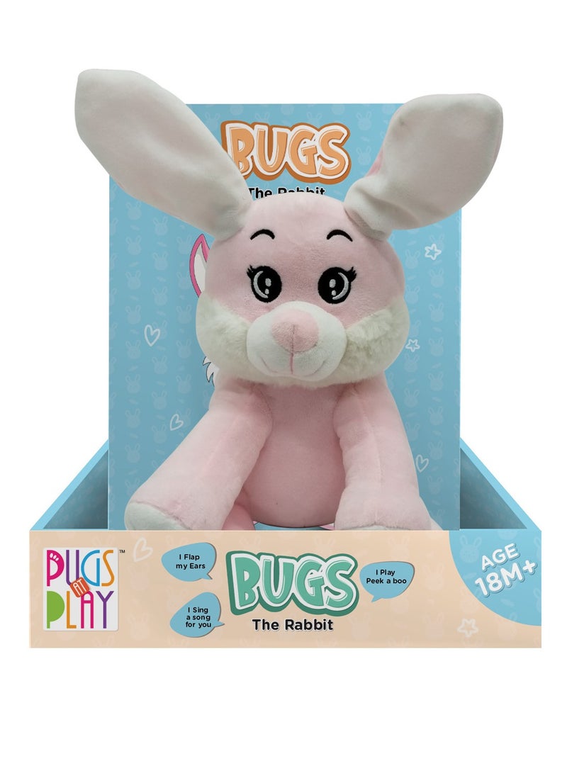 PUGS AT PLAY كلاب بوج في اللعب - لعبة بيك أ بوه بوجز 10 إنش، تعمل بالبطارية | لعبة قماشية تفاعلية - Image 1