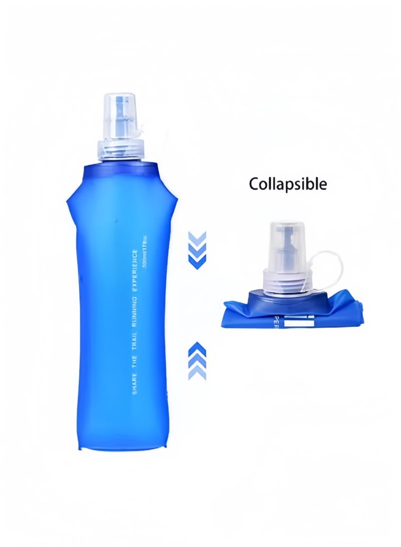 Halamodo TPU Soft Folding Water Bottles,BPA-Free Collapsible Lightweight Flask for Hydration Pack, Ideal for Outdoor Sports Running Hiking Cycling Climbing - Image 3