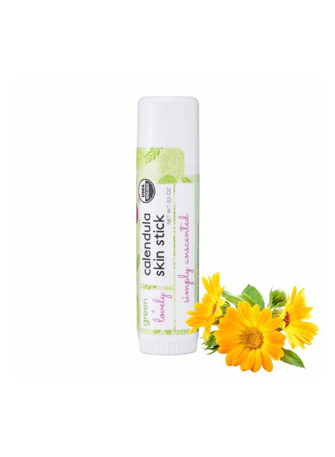Green + Lovely SET OF 2 Calendula Skin Stick Organic Lotion Sticks Moisturizing Balm Ointment Salve Multipurpose Hand Cream Body Bar, 0.5 oz., Simply Unscented - Image 1