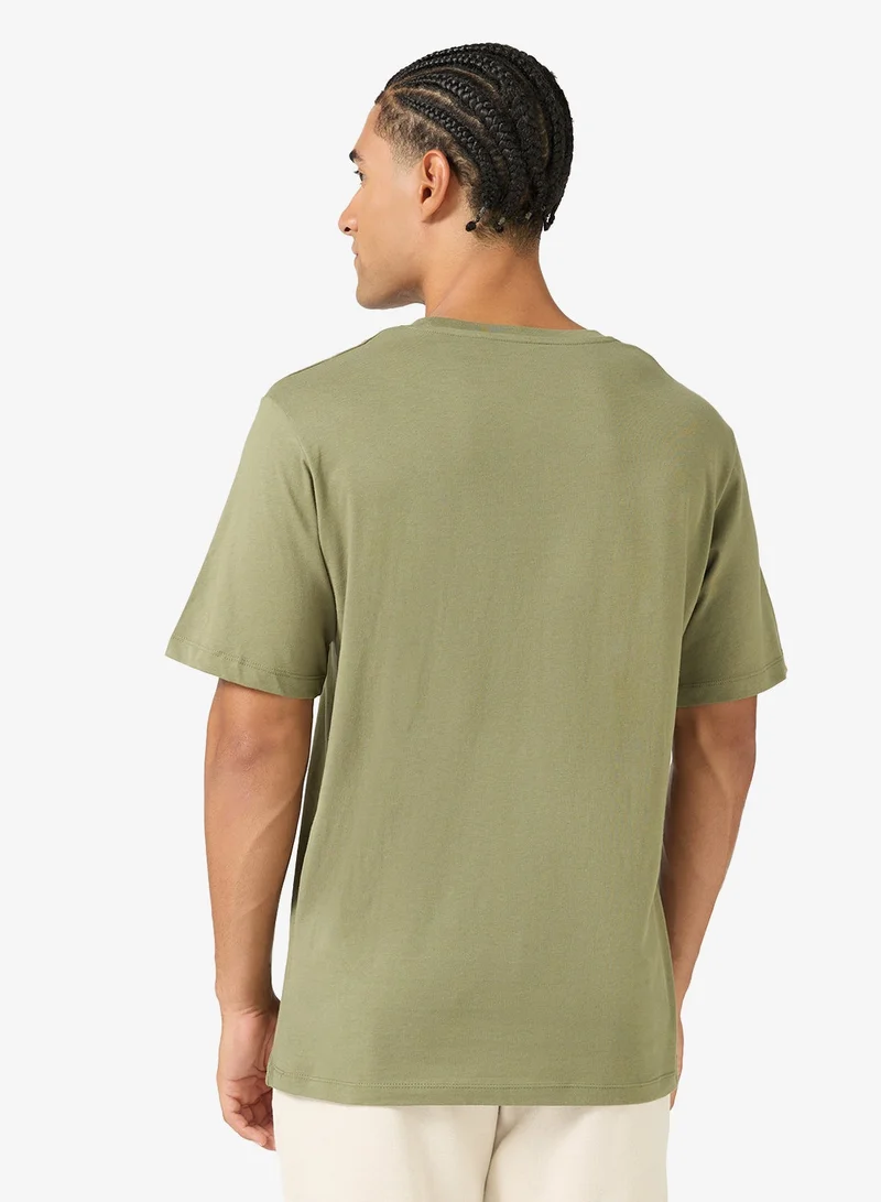 JJ Rebel Text Print Regular Fit Crew Neck T-Shirt