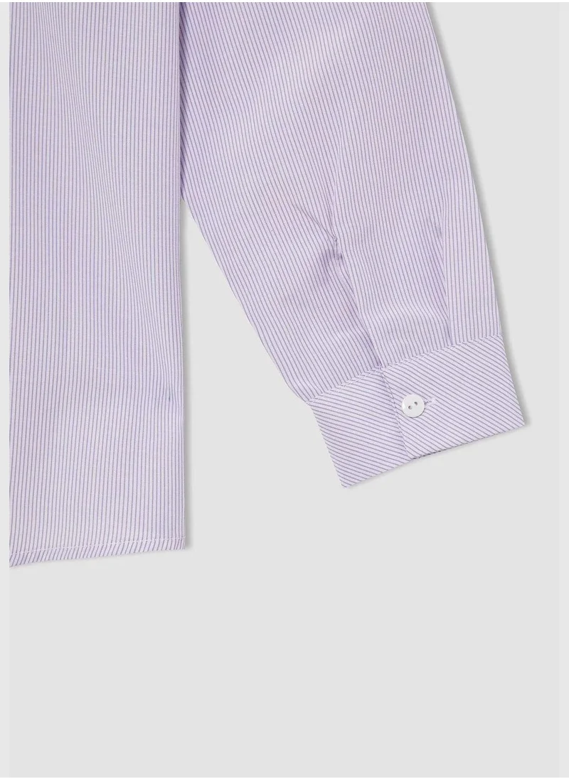 DeFacto Relax Fit Long Sleeve Poplin Shirt