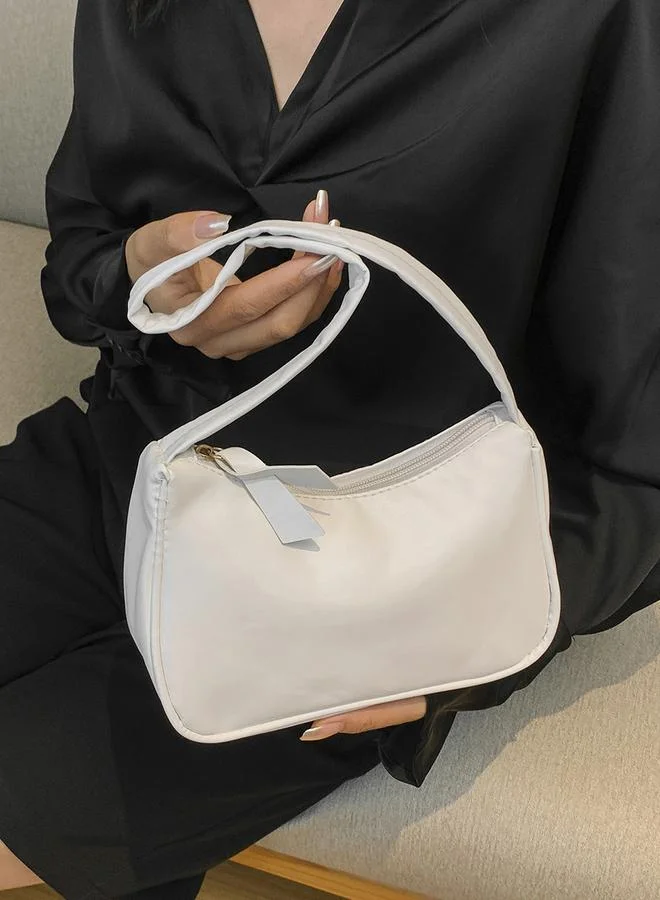 Take Two White Solid Shoulder Bag