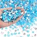GMMA 1000Pcs Blue White Transparent Glitter Winter Pony Beads Plastic Heart Butterfly Star Beads for Friendship Bracelet Making 6x9mm with 4mm Hole Festive Supplies for DIY Jewelry Holiday Decor - Image 2