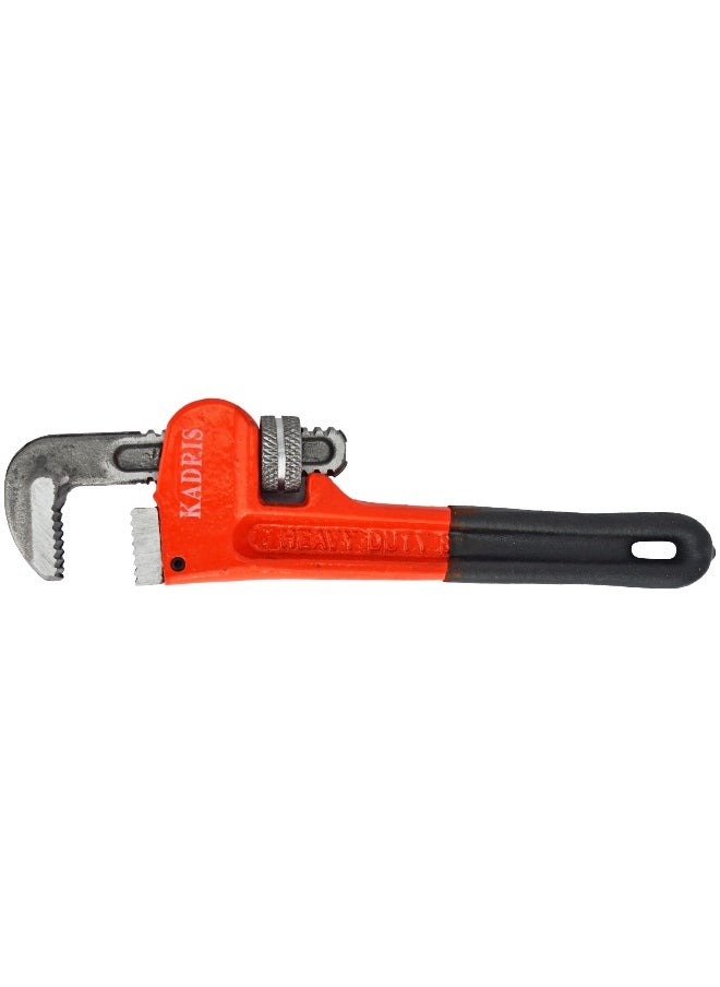 KADRIS Heavy-Duty Straight Pipe Wrench, 8 inch Plumbing, Orange Black, 203mm  - Image 3