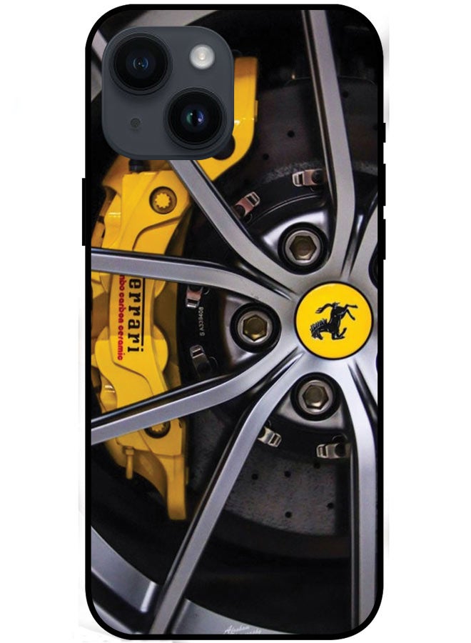 EYE CATCH Protective Case Cover For Apple iPhone 15 Ferrari Wheel  - Image 1
