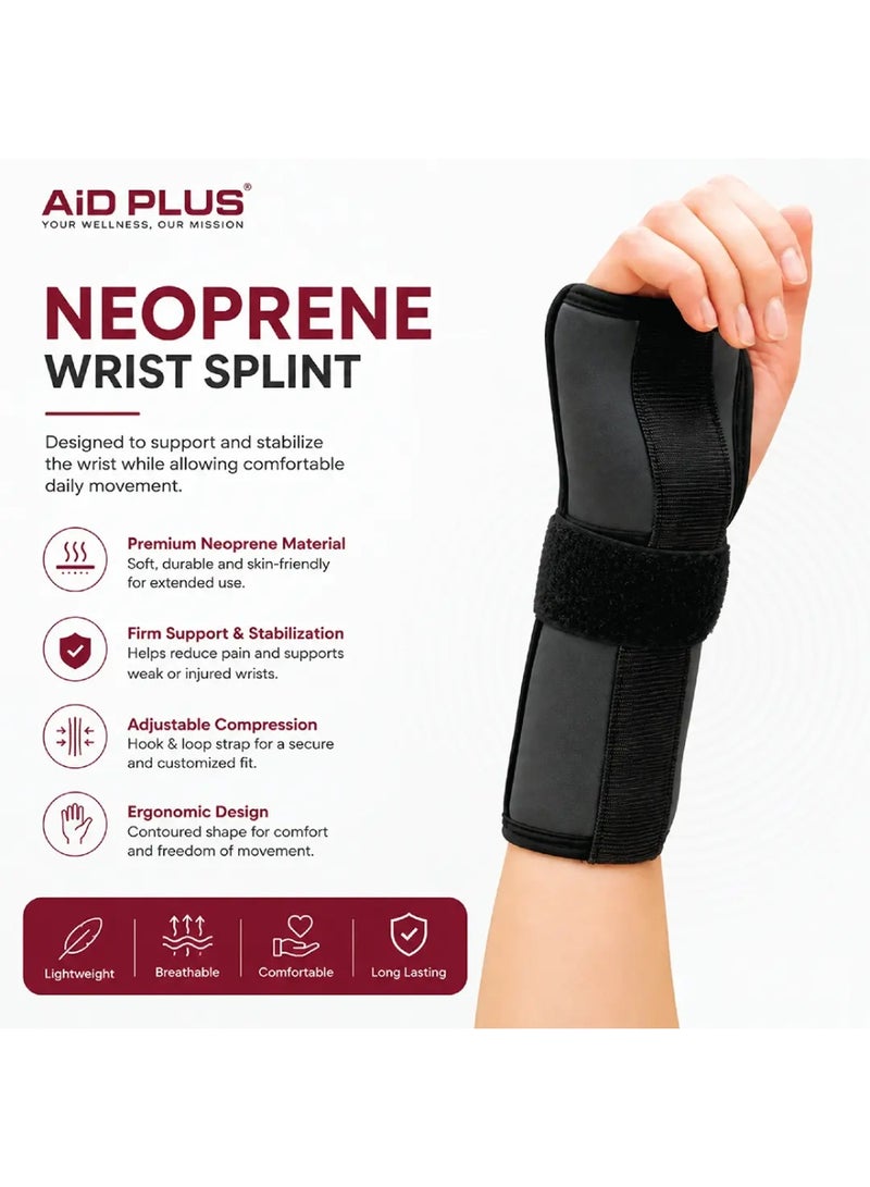 AID PLUS دعامة معصم نيونبرين مع إبهام (يسار) كبيرة - دعم مثالي للمعصم والإبهام الأيسر، 60768 - Image 2