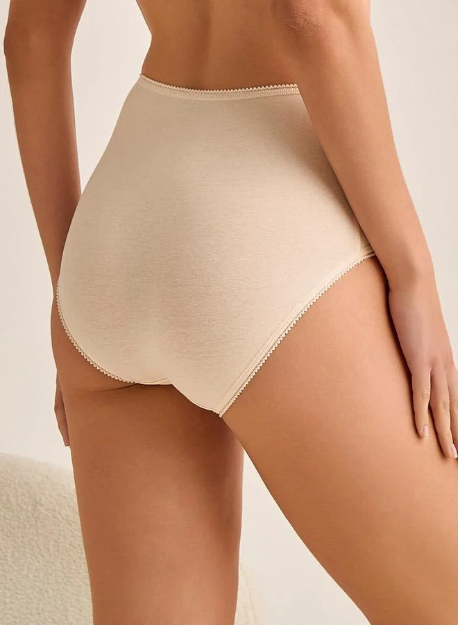 سبلاش فيڤ طقم من  سراويل داخلية قصيرة عالية الخصر مزينة بالدانتيل