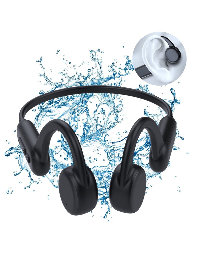 Bone Conduction Headphones Waterproof with Built-in 8G Memory for swimming do not use Bluetooth Mode Open Ear headphones Swimming Running Cycling Gym - Image 1