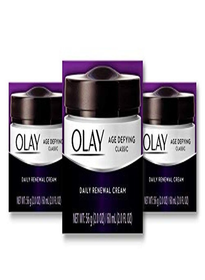 Olay كريم تجديد البشرة اليومي الكلاسيكي المضاد للشيخوخة، 2.0 أونصة سائلة، عبوة من 3 قطع (قد تختلف العبوة) - Image 1