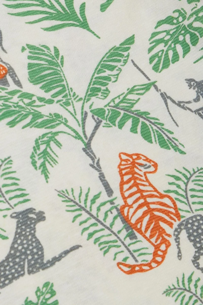Jack Lions Boy's T-Shirt Forest Themed Animal Patterned 5-14 Years, Ecru