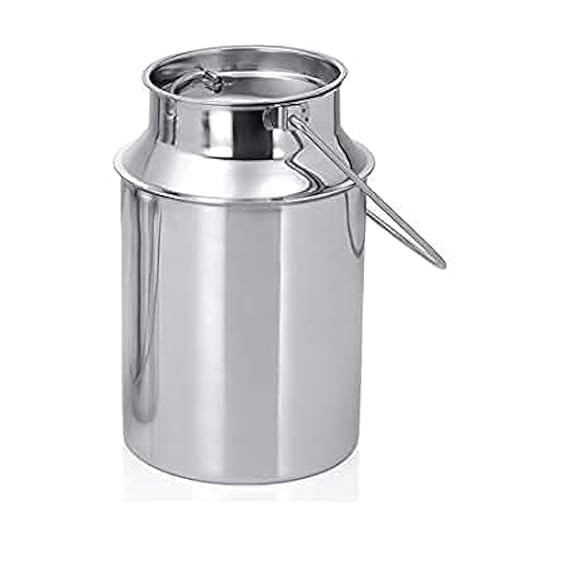 RJ kitchenware Store Stainless Steel Milk Can, Oil, Barni, Ghee Storage, Silver Stainless Steel Milk Storage with Lid (1 Litter) - Image 3