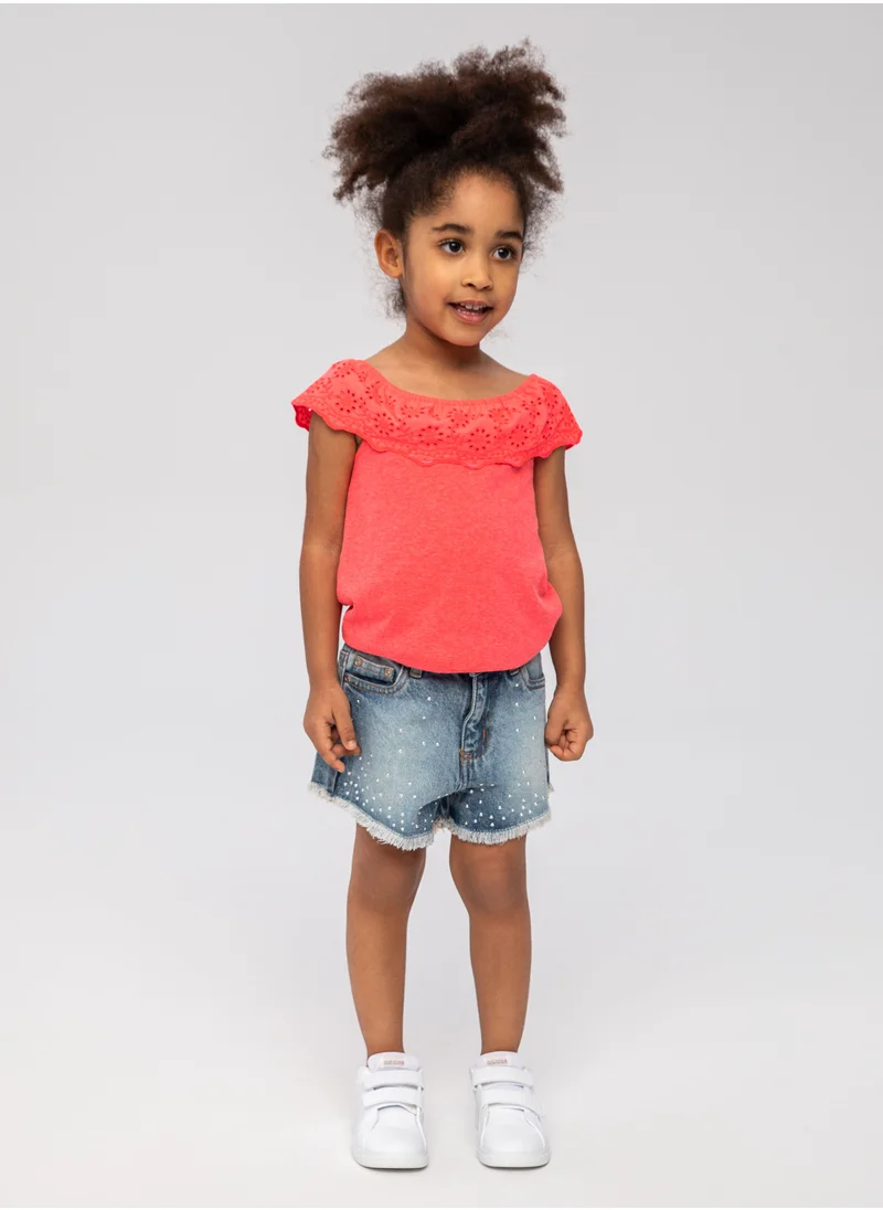 MINOTI Kids Off The Shoulder Top